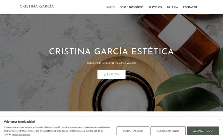 Screenshot of cristinagarciaestetica.es