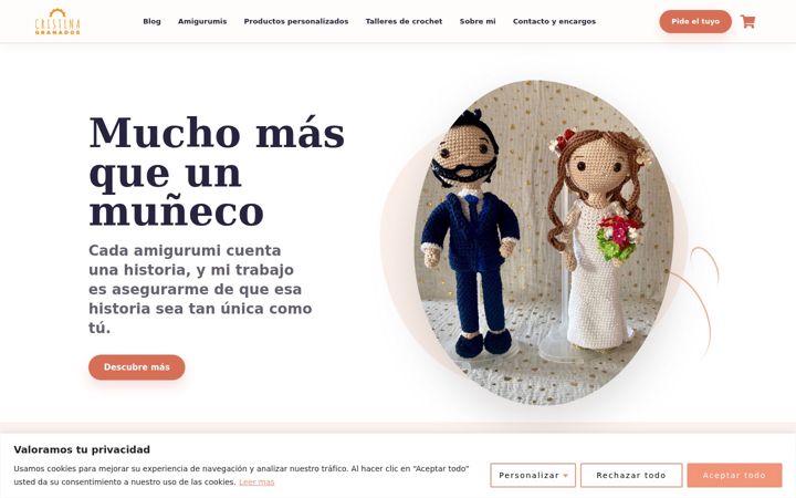 Screenshot of cristinagranados.es