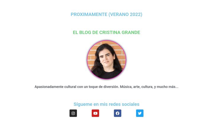 Screenshot of cristinagrande.es