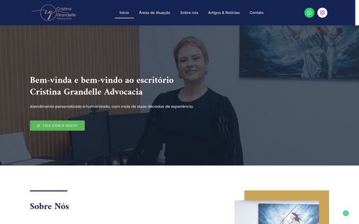 Screenshot of cristinagrandelle.adv.br