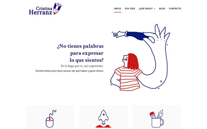 Screenshot of cristinaherranz.com
