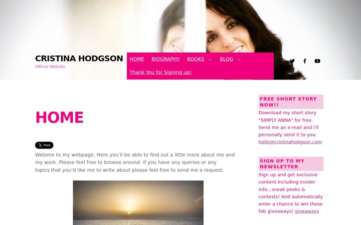 Screenshot of cristinahodgson.com