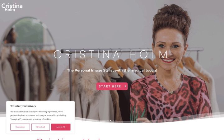 Screenshot of cristinaholm.com