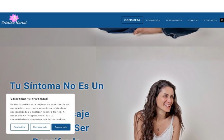 Screenshot of cristinahortal.com