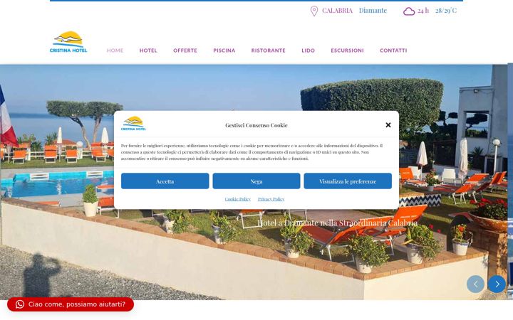 Screenshot of cristinahotel.com