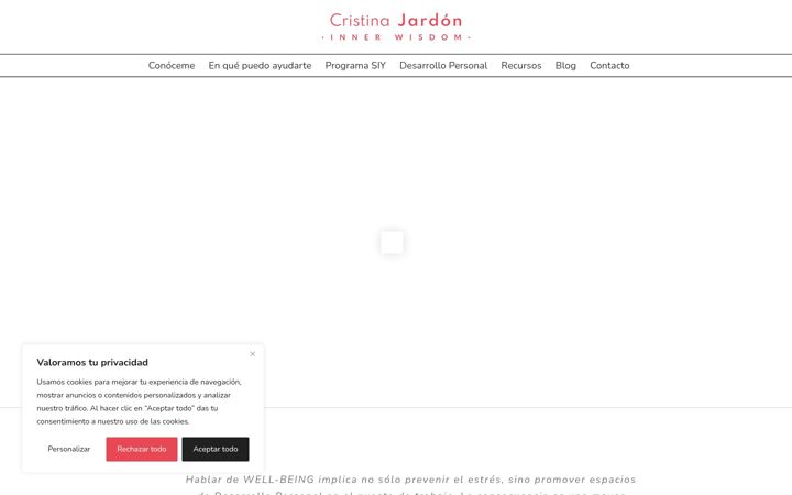 Screenshot of cristinajardon.com