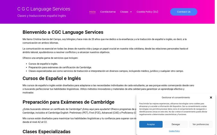 Screenshot of cristinajavea.com