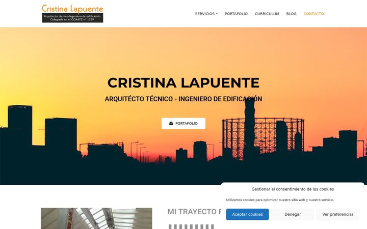 Screenshot of cristinalapuente.com