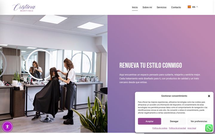 Screenshot of cristinamartinezl.com