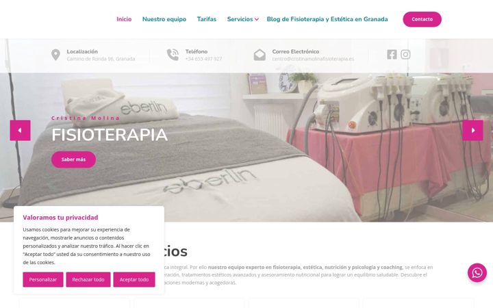 Zrzut ekranu cristinamolinafisioterapia.es