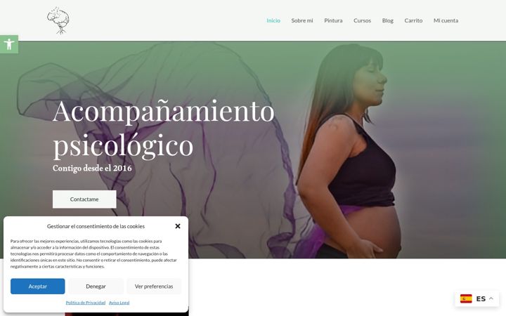 Screenshot of cristinamolinapsicologa.com