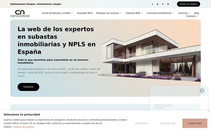 Screenshot of cristinamoriones.com