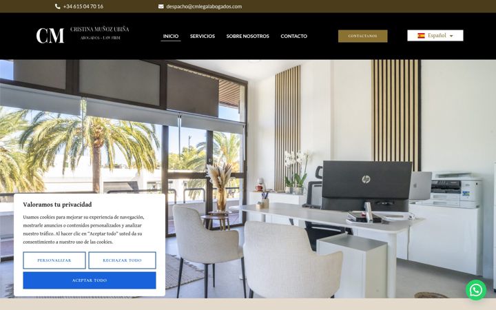 Screenshot of cristinamunoz-lawyer.com