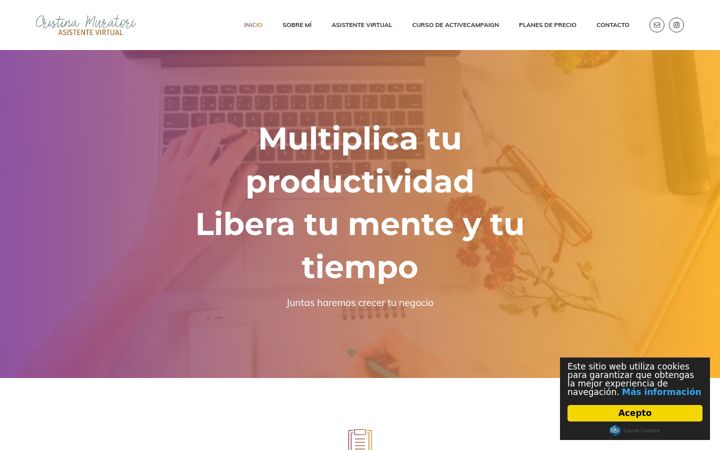 Screenshot of cristinamuratori.com