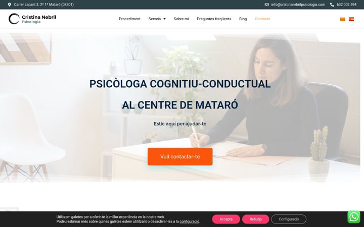 Screenshot of cristinanebrilpsicologia.com