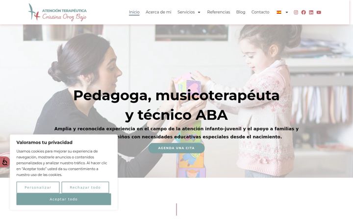 Screenshot of cristinaorozbajo.com