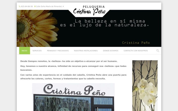 Screenshot of cristinapeno.es