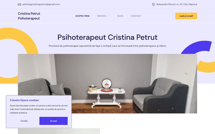 Screenshot of cristinapetrut.ro