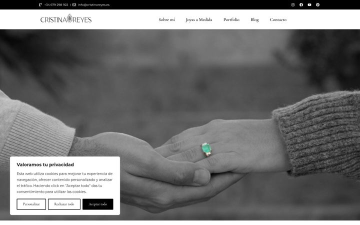 Screenshot of cristinareyes.es