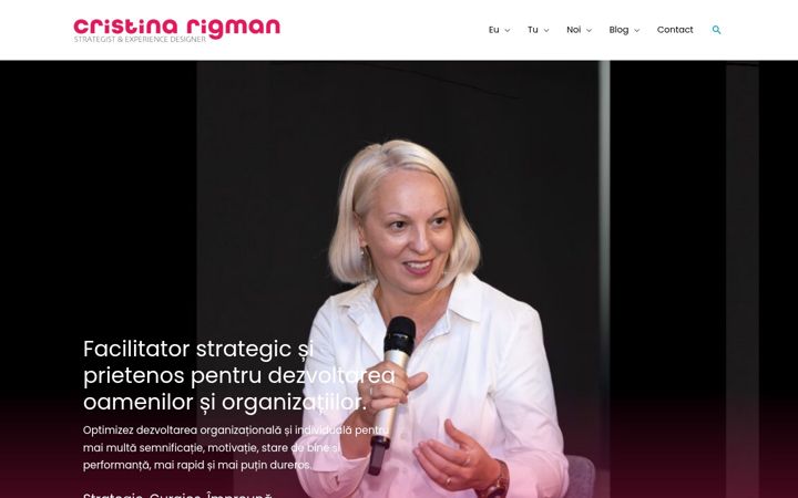 Screenshot of cristinarigman.ro