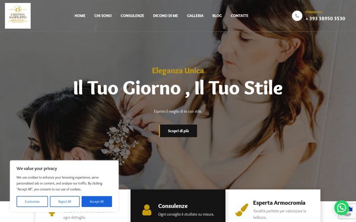 Zrzut ekranu cristinasanfilippo.it