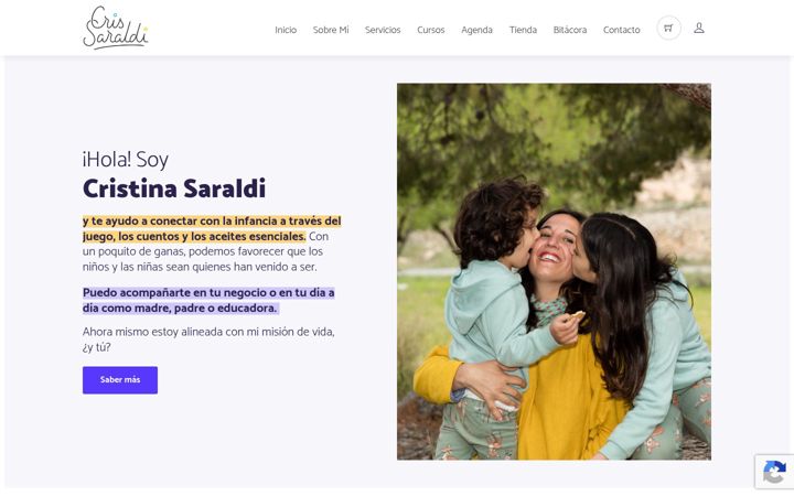 Screenshot of cristinasaraldi.com