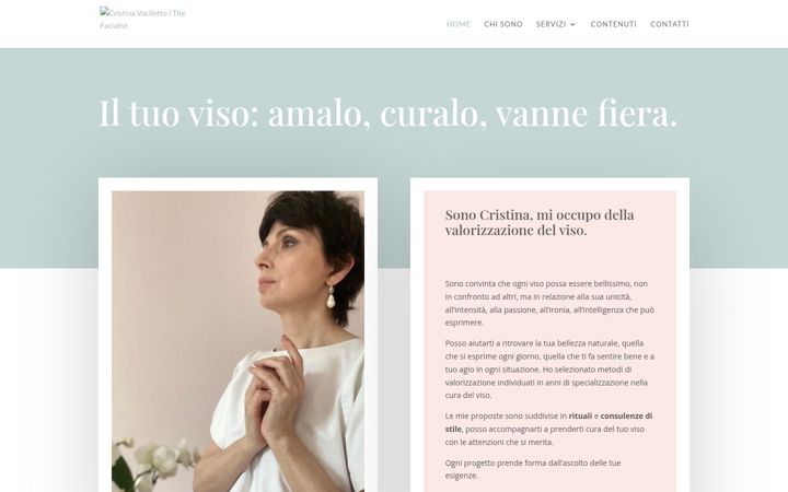 Kuvakaappaus sivustosta cristinavacilotto.it