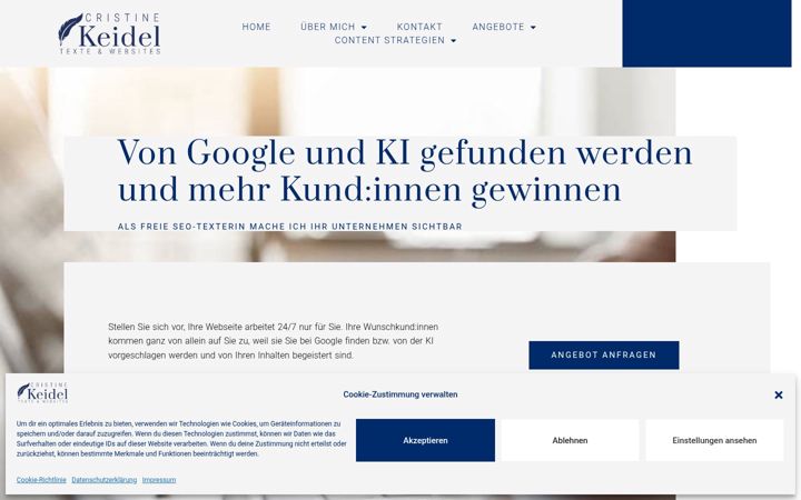 Screenshot of cristine-keidel.de