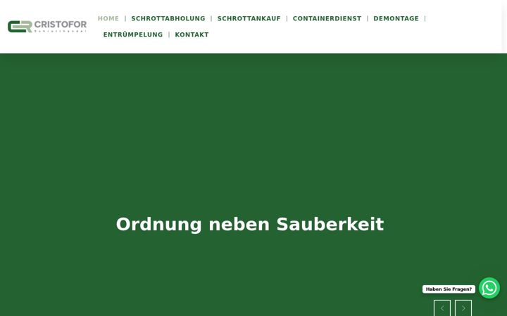 Screenshot of cristofor-schrotthandel.de