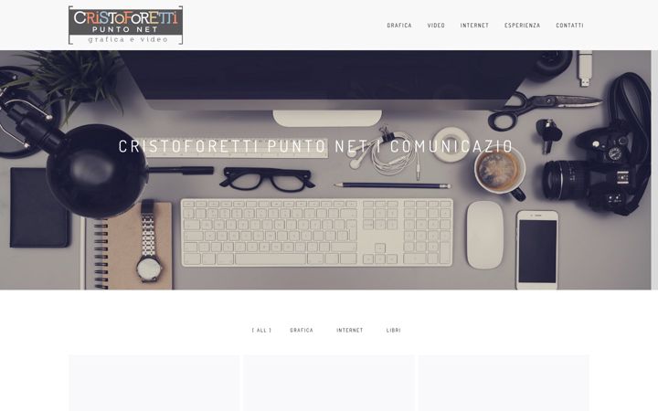 Snímek obrazovky cristoforetti.net