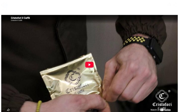 Kuvakaappaus sivustosta cristoforiilcaffe.it