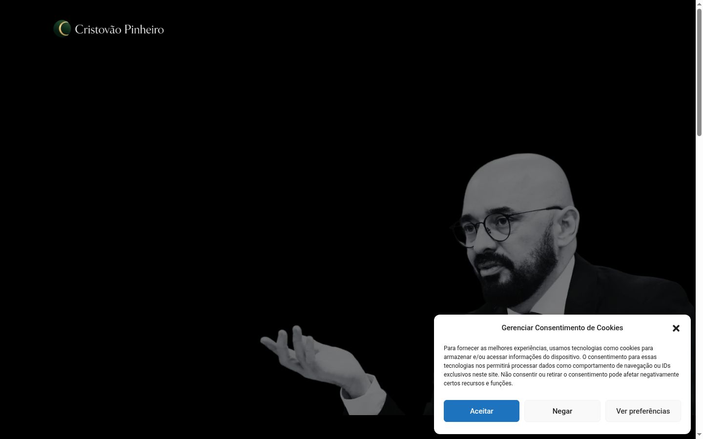 Screenshot des Einwilligungsbanners vor jeglicher Interaktion