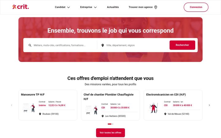 Screenshot of crit-job.com