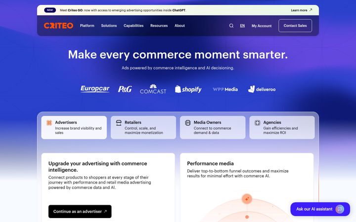Zrzut ekranu criteo.com