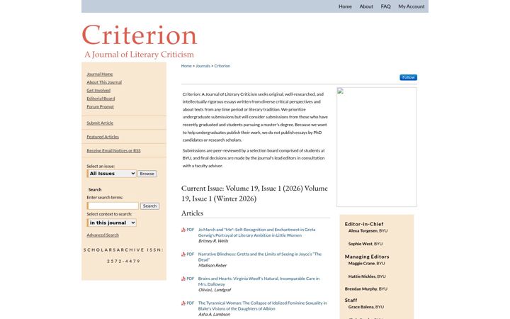 Screenshot of criterion.byu.edu