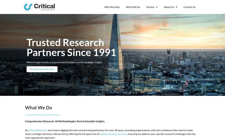 Screenshot of critical.co.uk