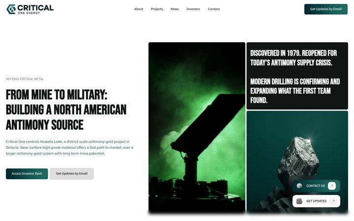 Screenshot of criticaloneenergy.com