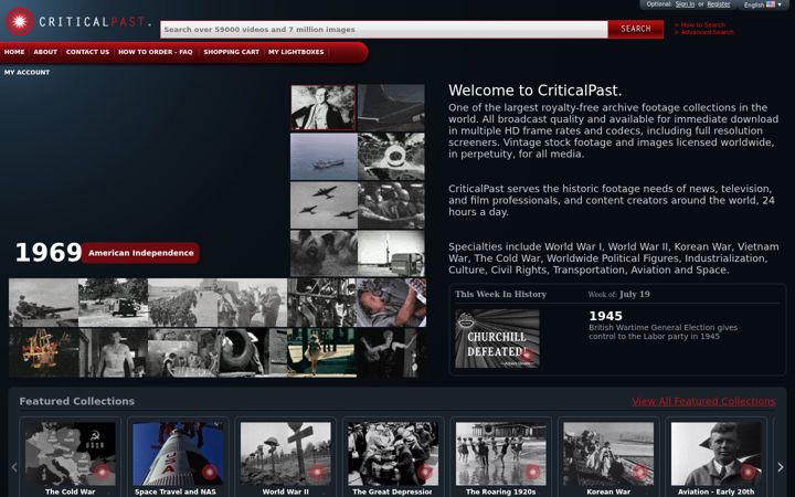 Captură de ecran a criticalpast.com