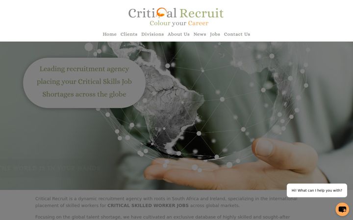 Screenshot of criticalrecruit.com