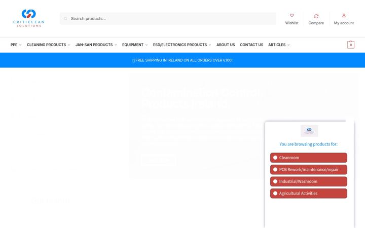 Screenshot of criticleansolutions.ie