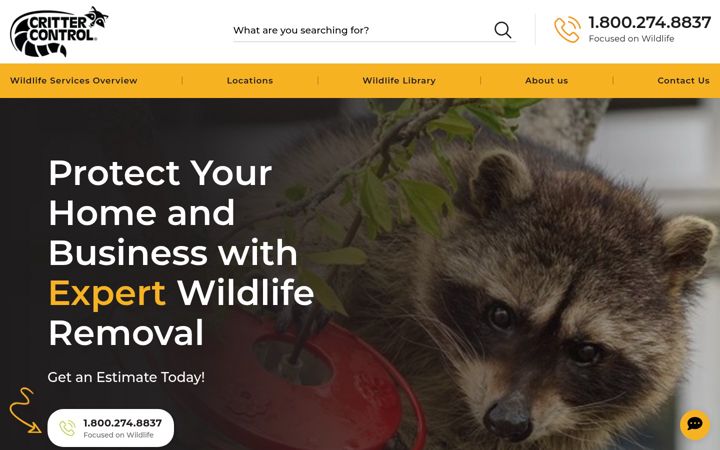 Snimka zaslona za crittercontrol.com