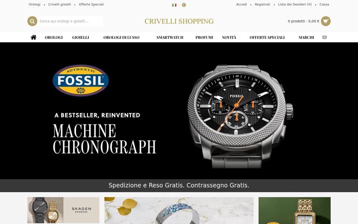 Screenshot of crivellishopping.it