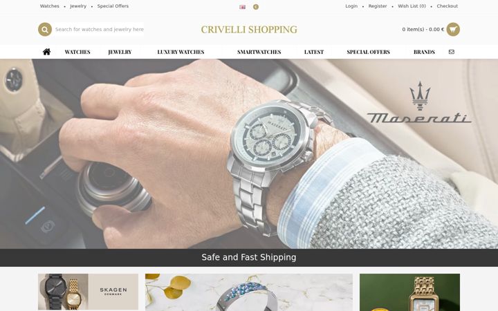 Screenshot of crivellishopping.nl