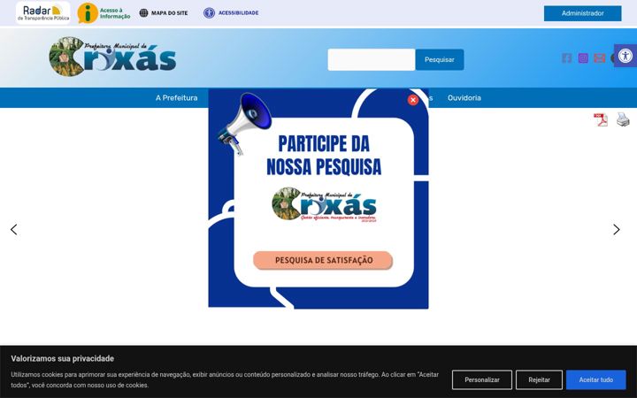 Screenshot von crixas.to.gov.br