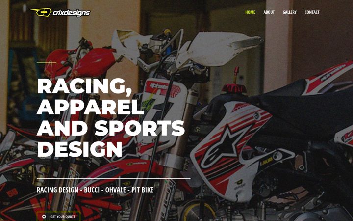 Screenshot of crixdesigns.com