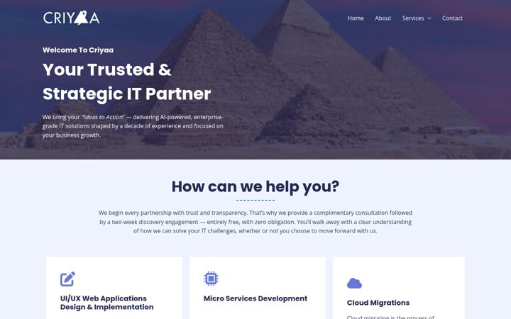 Screenshot of criyaa.com