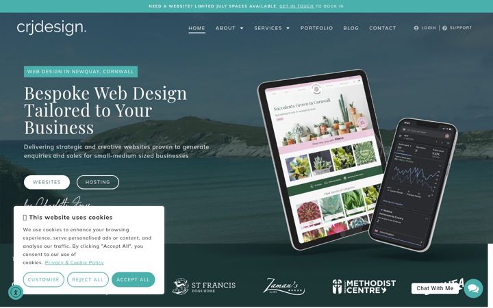 Screenshot of crjdesign.co.uk