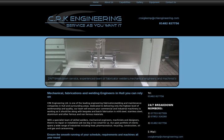Screenshot of crkengineering.com