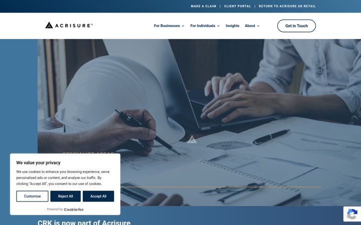 Screenshot of crkinsurance.com