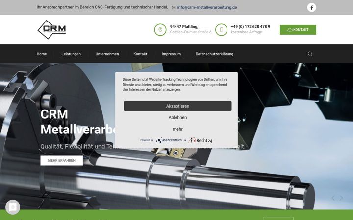 Screenshot of crm-metallverarbeitung.de